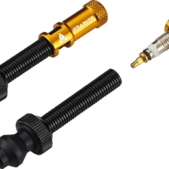 Granite Design Juicy Nipple Tubeless Valves 45 Mm With Valve Key Caps Gold