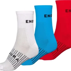 3 Pairs Of Endura Coolmax White Socks