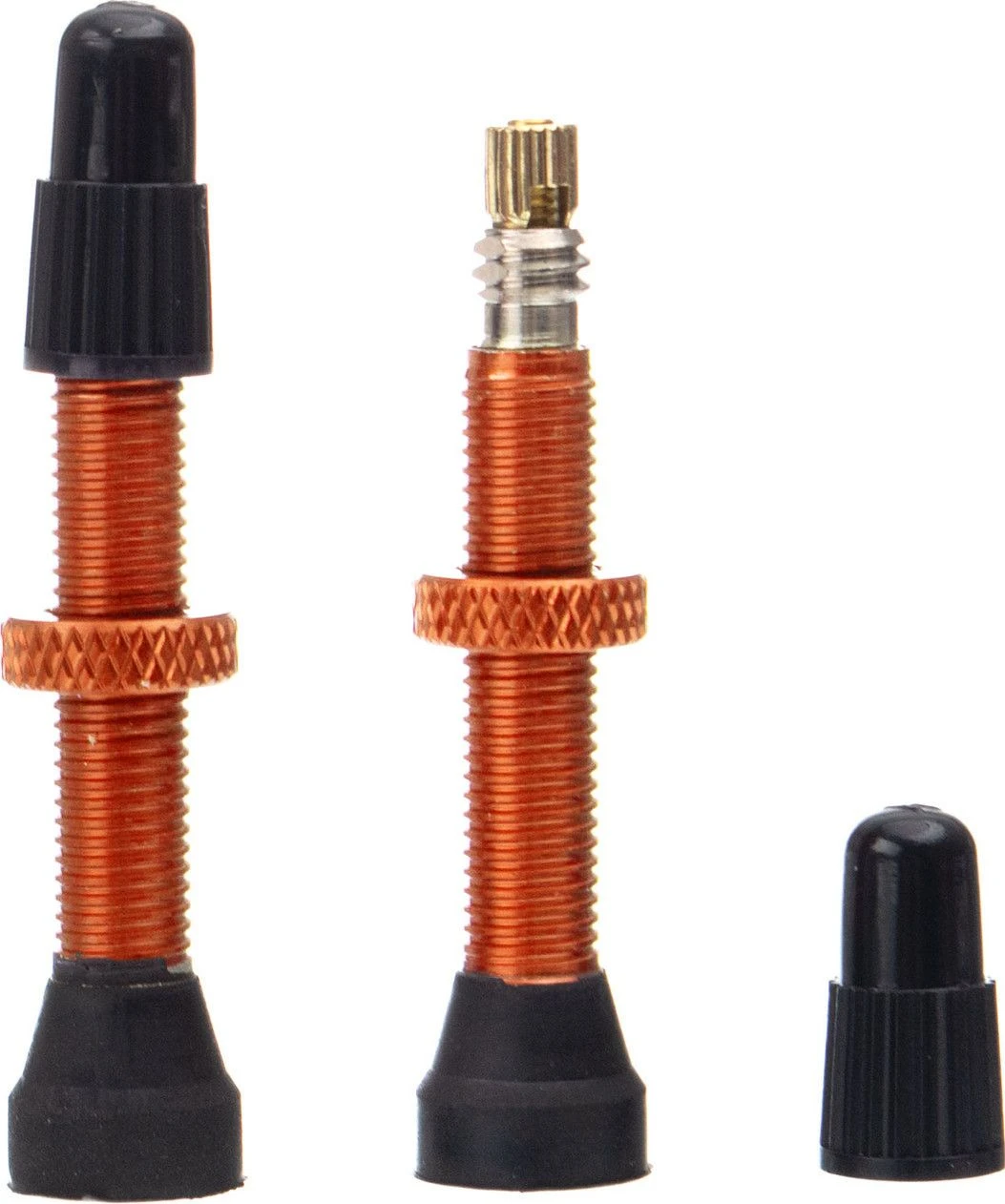 Pair Of Neatt Tubeless Presta Valves Orange 1 Pair Of Neatt Tubeless Presta Valves Orange