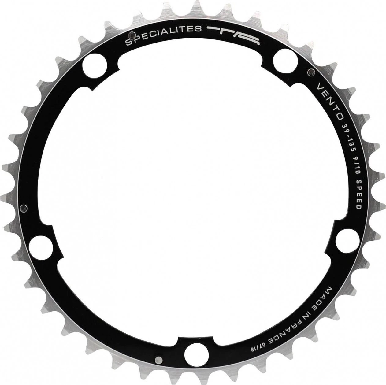 SPECIALITES TA Chain Ring Vento Middle 9 / 10S 135mm Black 1 SPECIALITES TA Chain Ring Vento Middle 9 / 10S 135mm Black
