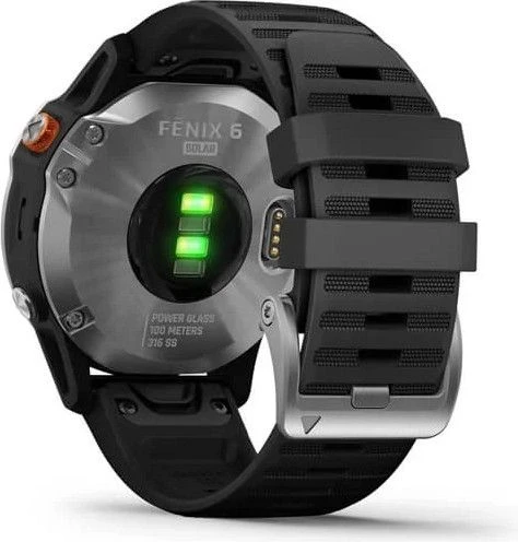 Garmin Fenix 6 Solar GPS Watch Silver With Black Band 5 Garmin Fenix 6 Solar GPS Watch Silver With Black Band - Image 5