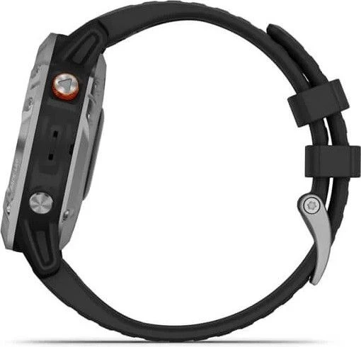 Garmin Fenix 6 Solar GPS Watch Silver With Black Band 6 Garmin Fenix 6 Solar GPS Watch Silver With Black Band - Image 6