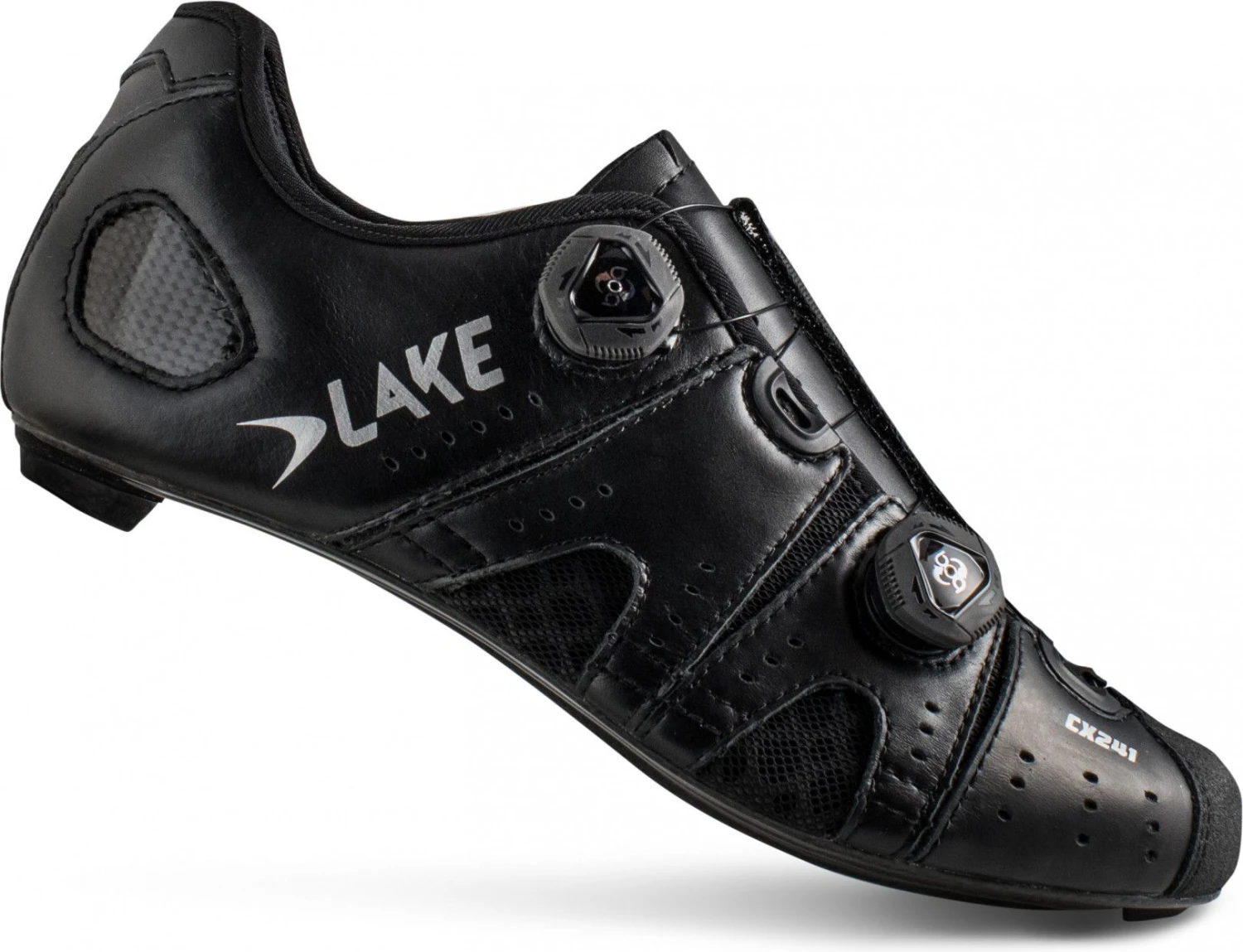Lake CX241 Road Shoes Black / Silver 1 Lake CX241 Road Shoes Black / Silver