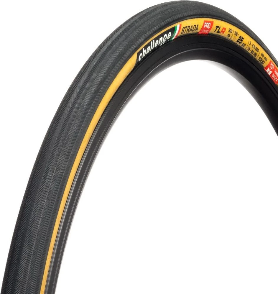 Challenge Strada Pro 700 Tubeless Tire Black / Tan 1 Challenge Strada Pro 700 Tubeless Tire Black / Tan