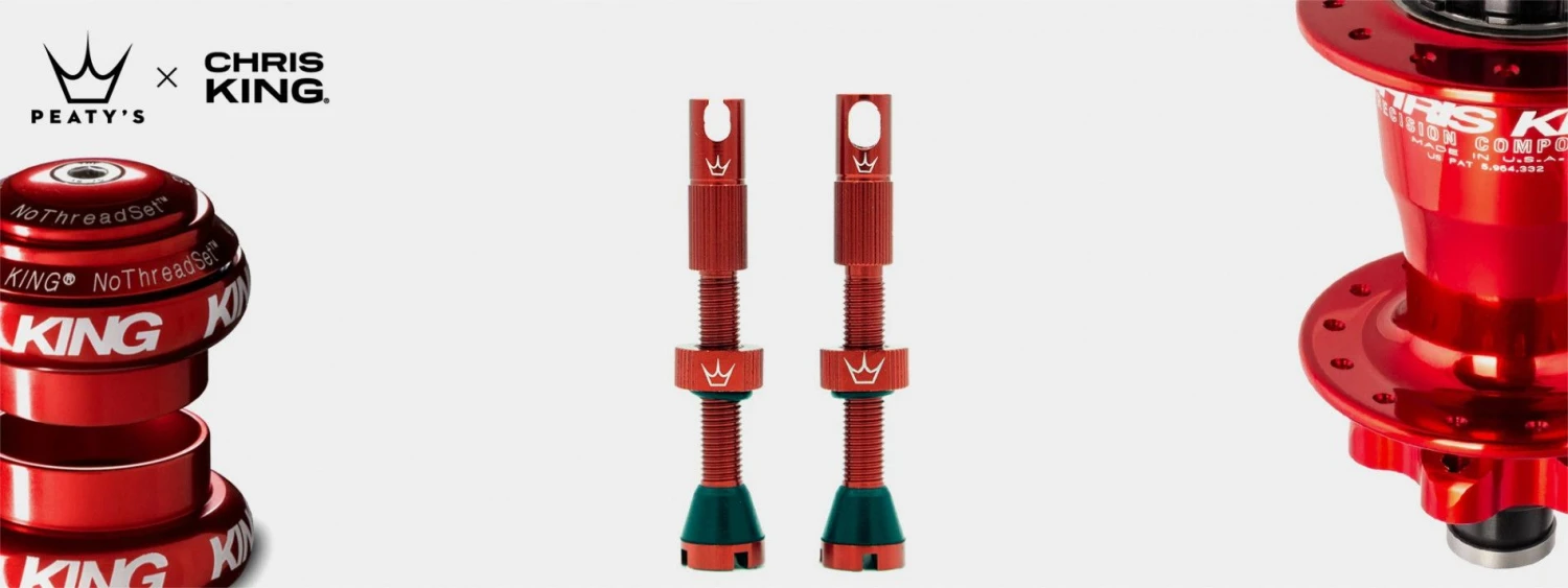 Peaty's X Chris King MK2 60mm Tubeless Valves Red 2 Peaty's X Chris King MK2 60mm Tubeless Valves Red - Image 2