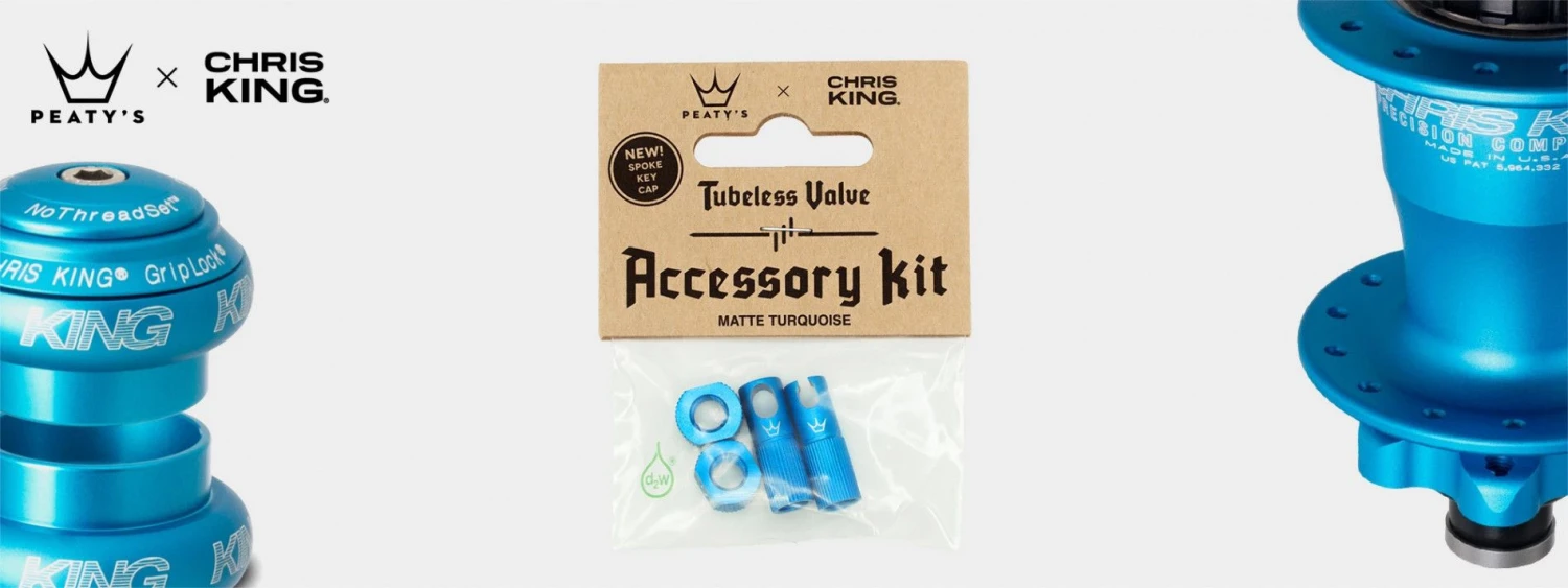 Peaty's X Chris King (MK2) Tubeless Valve Accessories Turquoise 2 Peaty's X Chris King (MK2) Tubeless Valve Accessories Turquoise - Image 2