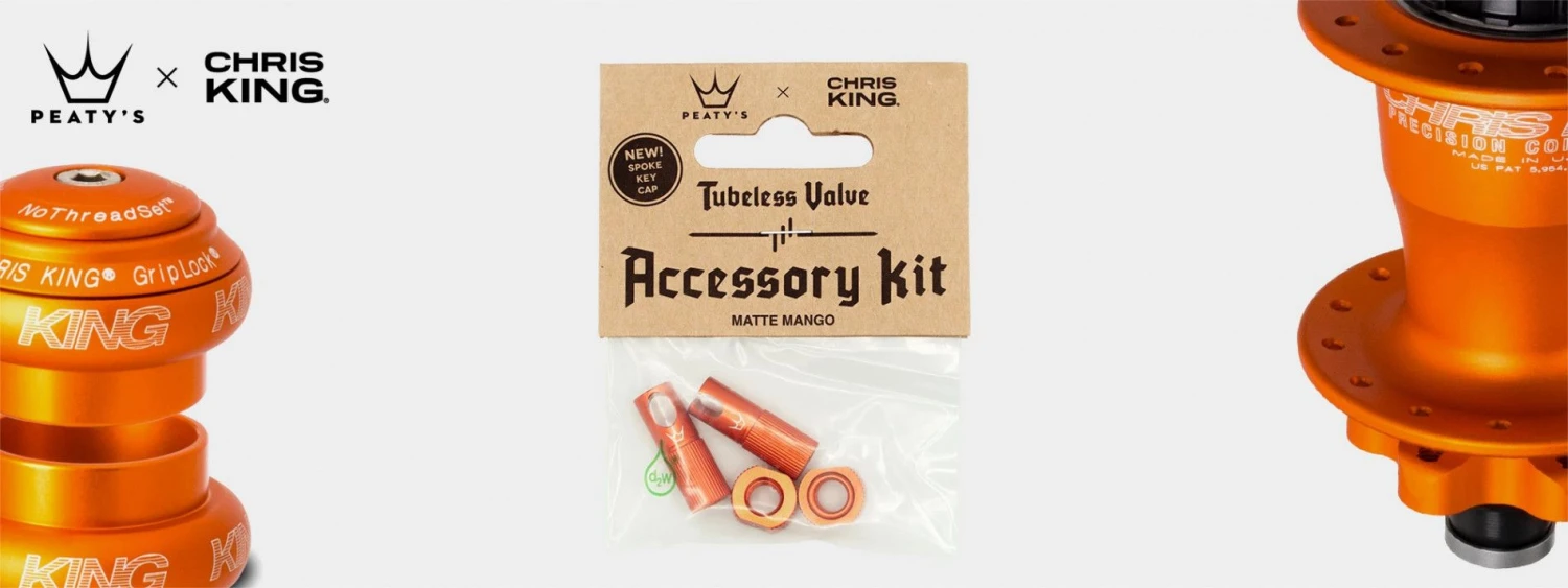 Peaty's X Chris King (MK2) Mango Tubeless Valve Accessories 2 Peaty's X Chris King (MK2) Mango Tubeless Valve Accessories - Image 2