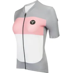 LeBram Eze Womens Short Sleeve Jersey Gray Pink