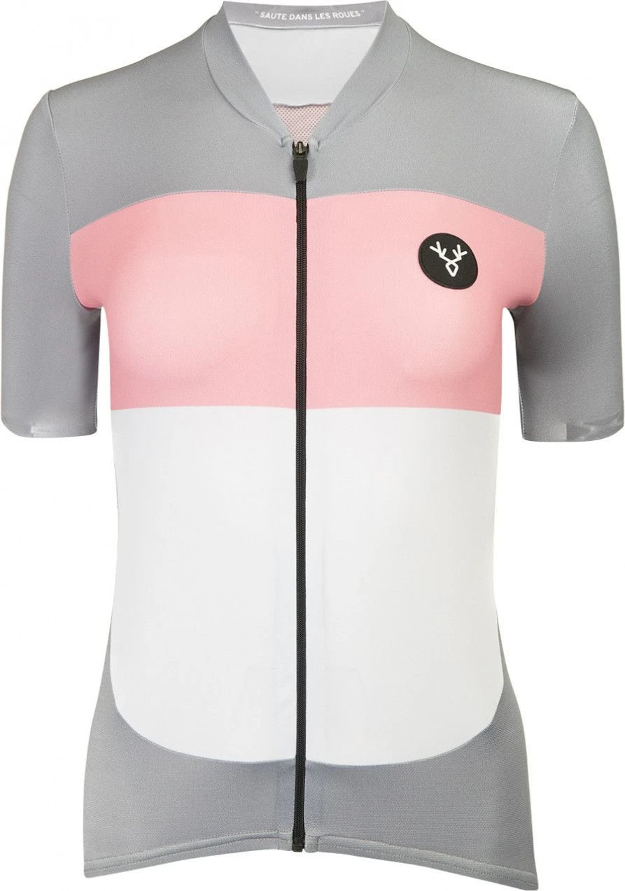 LeBram Eze Womens Short Sleeve Jersey Gray Pink 3 LeBram Eze Womens Short Sleeve Jersey Gray Pink - Image 3