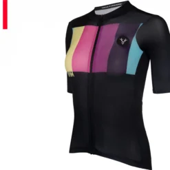 LeBram Aubisque Women's Short Sleeve Jersey Sky Black Adjusted Cut
