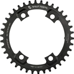 Wolf-tooth Wolf Tooth 110 BCD Asymmetric 4-Bolt Shimano Chainring Drop-Stop B Black
