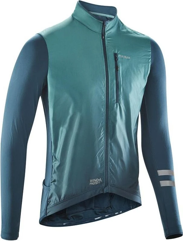 Triban RC500 Shield Long Sleeve Jersey Green 1 Triban RC500 Shield Long Sleeve Jersey Green