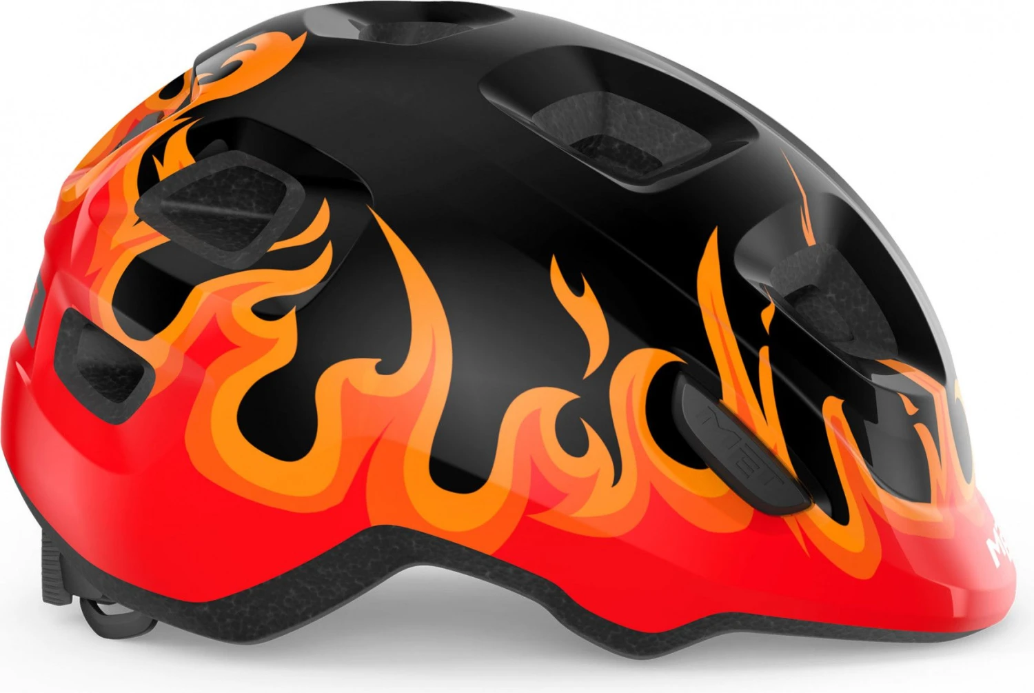 MET Hooray Child Helmet Black Red 2 MET Hooray Child Helmet Black Red - Image 2