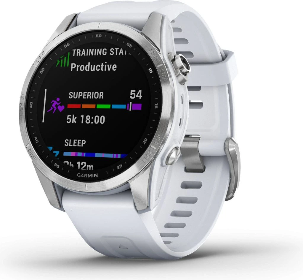 Garmin Fenix 7S Sport Watch Silver White 1 Garmin Fenix 7S Sport Watch Silver White