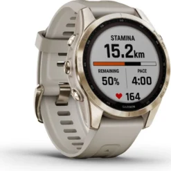 Garmin Fenix 7S Sapphire Solar Titanium Sport Watch Light Gold / Beige -Sram Bike Shop 218570661e03d324028d7.03233055