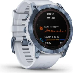 Garmin Fenix 7X Sapphire Solar Sport Watch Cobalt Blue / White -Sram Bike Shop 218570761e03fbc854e45.41900623