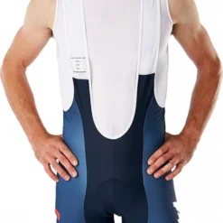 Santini X Trek Segafredo Replica Bib Shorts Dark Blue