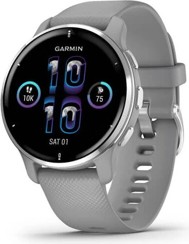 Garmin Venu 2 Plus Sport Watch Silver / Grey Silicone 1 Garmin Venu 2 Plus Sport Watch Silver / Grey Silicone