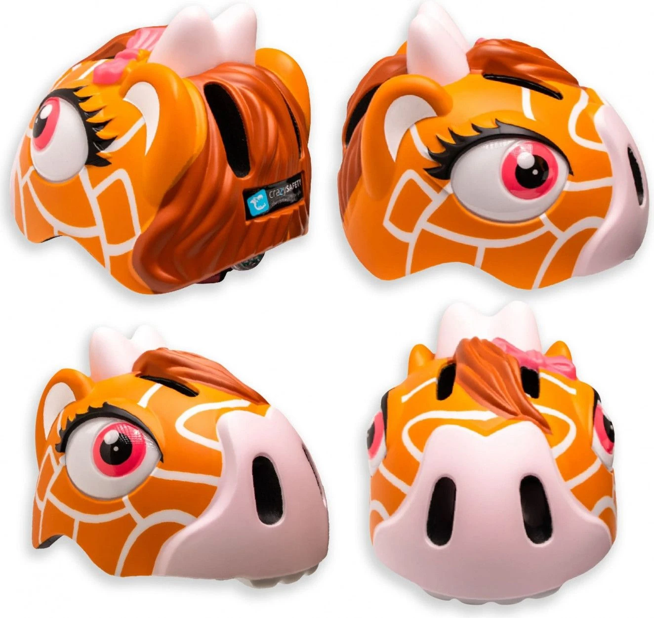 Crazy Safety Giraffe Children's Helmet Brown 2 Crazy Safety Giraffe Children's Helmet Brown - Image 2