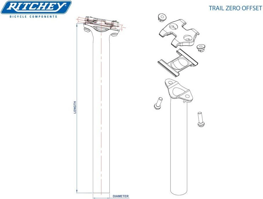 Seatpost Ritchey WCS Aluminum Recess 0mm Matt Black 3 Seatpost Ritchey WCS Aluminum Recess 0mm Matt Black - Image 3