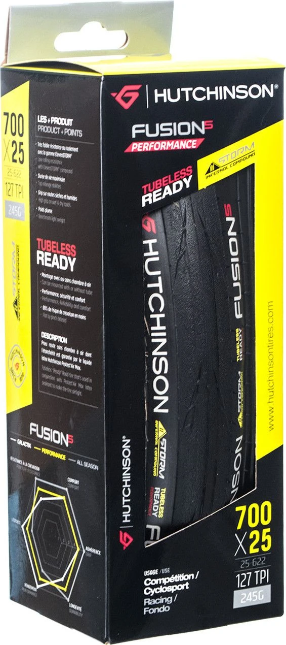 Hutchinson FUSION 5 Performance Tubeless Ready ElevenSTORM Hardskin 700 Tire Black 4 Hutchinson FUSION 5 Performance Tubeless Ready ElevenSTORM Hardskin 700 Tire Black - Image 4