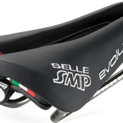 SMP Evolution Saddle Black Steel Rails 5 SMP Evolution Saddle Black Steel Rails -Sram Bike Shop 59de2525256ba