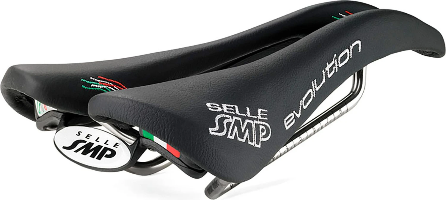 SMP Evolution Saddle Black Steel Rails 3 SMP Evolution Saddle Black Steel Rails - Image 3