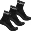 GRIPGRAB 3-PACK Merino Regular Cut Black