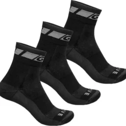GRIPGRAB 3-PACK Merino Regular Cut Black