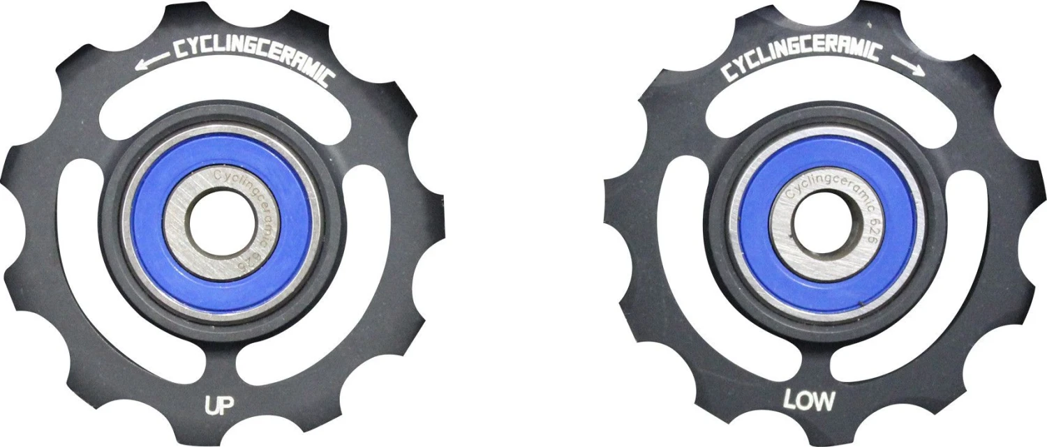 CyclingCeramic Jockey Wheels Sram 10/11s Black 2 CyclingCeramic Jockey Wheels Sram 10/11s Black - Image 2