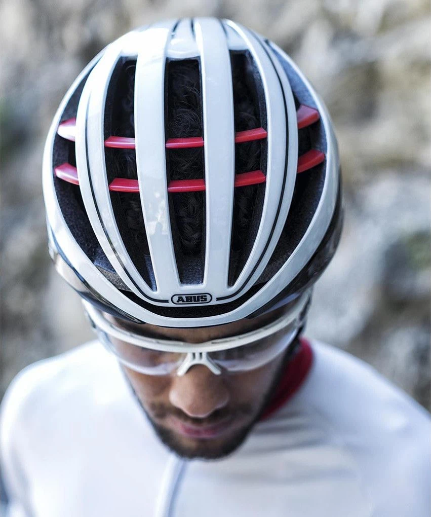 Abus Aventor Helmet White Red 7 Abus Aventor Helmet White Red - Image 7