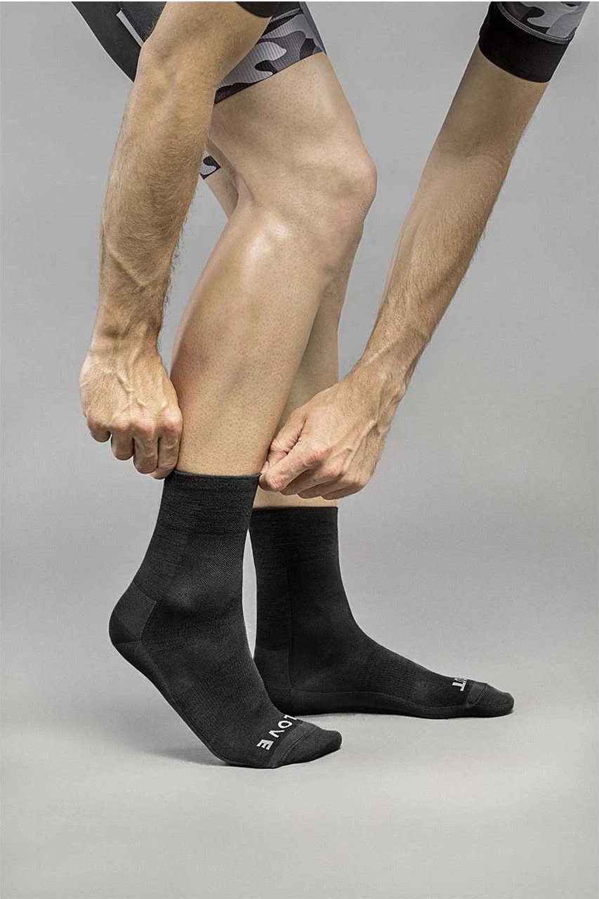 GripGrab Merino Lightweight Socks Black 2 GripGrab Merino Lightweight Socks Black - Image 2
