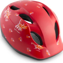 Met Buddy Kids Helmet Red Animals Matt